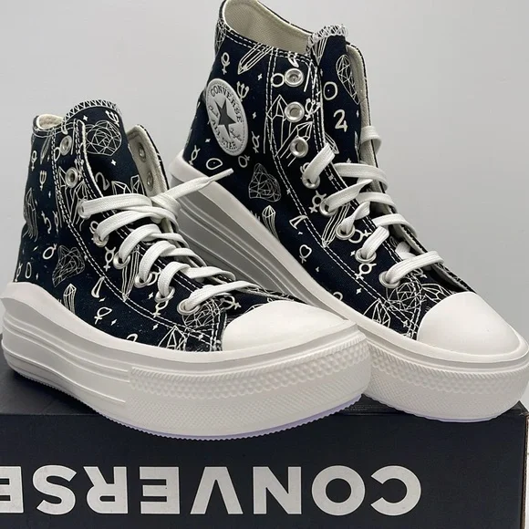 Converse WMNS CTAS MOVE HI
BLACK/NATURAL IVORY A03725C Platforms Sneakers - Picture 4 of 16